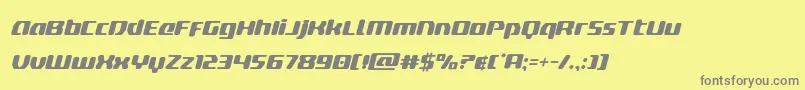 deltaphoenixital Font – Gray Fonts on Yellow Background