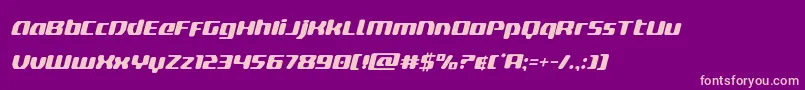 deltaphoenixital Font – Pink Fonts on Purple Background