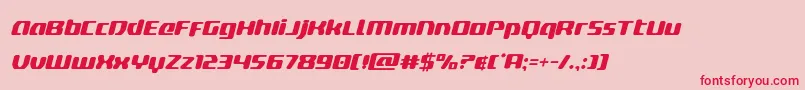 deltaphoenixital Font – Red Fonts on Pink Background