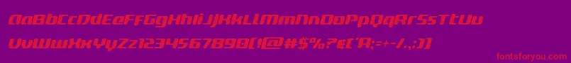 deltaphoenixital Font – Red Fonts on Purple Background