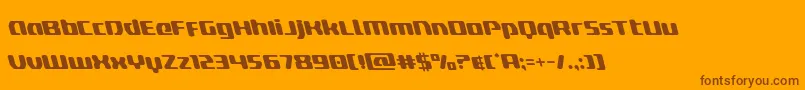 deltaphoenixleft-Schriftart – Braune Schriften auf orangefarbenem Hintergrund