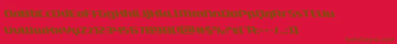 Fonte deltaphoenixleft – fontes marrons em um fundo vermelho