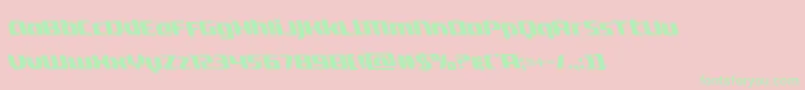 deltaphoenixleft Font – Green Fonts on Pink Background