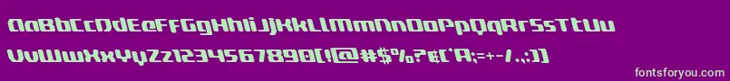 deltaphoenixleft Font – Green Fonts on Purple Background