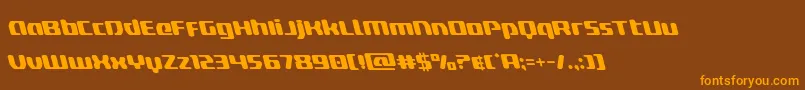 deltaphoenixleft-Schriftart – Orangefarbene Schriften auf braunem Hintergrund