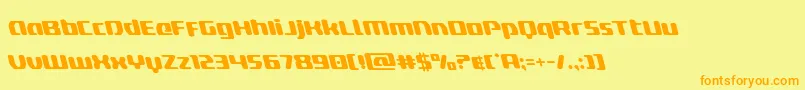 deltaphoenixleft Font – Orange Fonts on Yellow Background