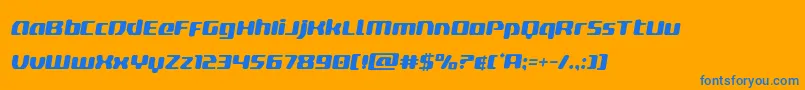 deltaphoenixsemital Font – Blue Fonts on Orange Background