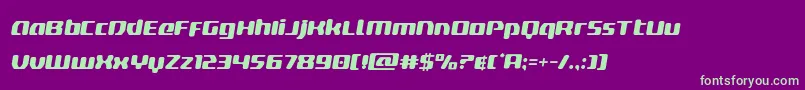 deltaphoenixsemital Font – Green Fonts on Purple Background