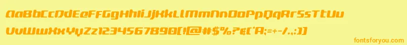 deltaphoenixsemital Font – Orange Fonts on Yellow Background