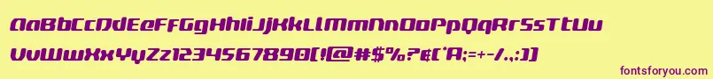 deltaphoenixsemital Font – Purple Fonts on Yellow Background