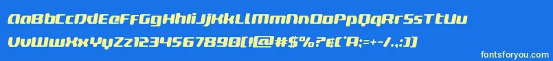 deltaphoenixsemital Font – Yellow Fonts on Blue Background