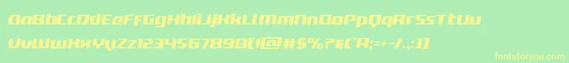 deltaphoenixsemital Font – Yellow Fonts on Green Background