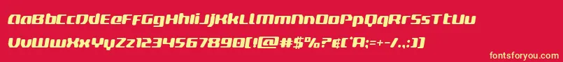 deltaphoenixsemital Font – Yellow Fonts on Red Background