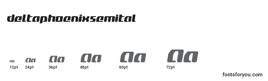Размеры шрифта Deltaphoenixsemital