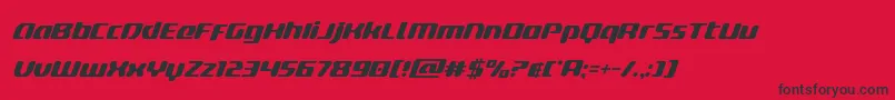 Czcionka deltaphoenixsuperital – czarne czcionki na czerwonym tle