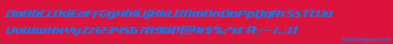 deltaphoenixsuperital Font – Blue Fonts on Red Background
