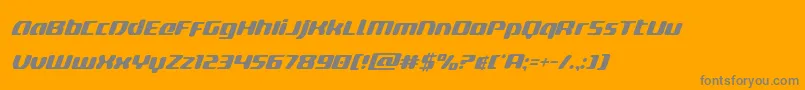 Fonte deltaphoenixsuperital – fontes cinzas em um fundo laranja
