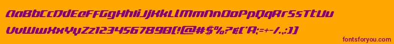 deltaphoenixsuperital Font – Purple Fonts on Orange Background