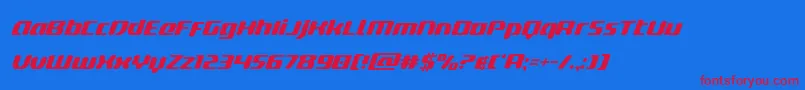 deltaphoenixsuperital Font – Red Fonts on Blue Background