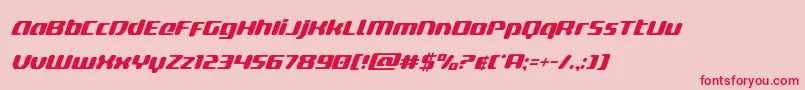 deltaphoenixsuperital-Schriftart – Rote Schriften auf rosa Hintergrund