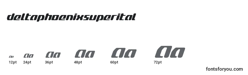 Размеры шрифта Deltaphoenixsuperital
