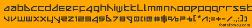 deltaray-fontti – mustat fontit oranssilla taustalla