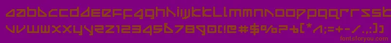 deltaray-fontti – ruskeat fontit violetilla taustalla