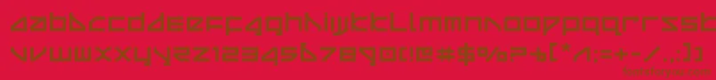 deltaray-fontti – ruskeat fontit punaisella taustalla