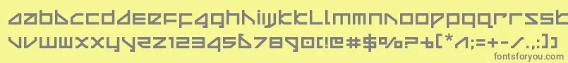 フォントdeltaray – 黄色の背景に灰色の文字