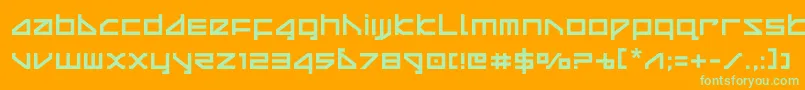 deltaray Font – Green Fonts on Orange Background