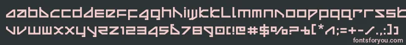 deltaray-fontti – vaaleanpunaiset fontit mustalla taustalla