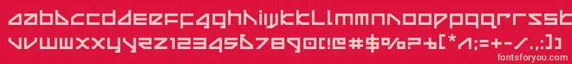 deltaray-fontti – vaaleanpunaiset fontit punaisella taustalla
