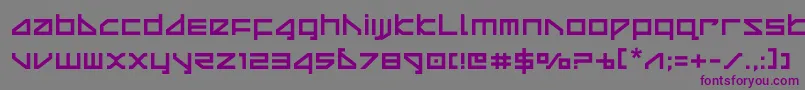 フォントdeltaray – 紫色のフォント、灰色の背景