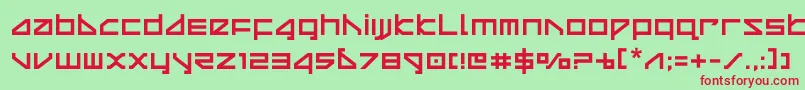 deltaray-fontti – punaiset fontit vihreällä taustalla