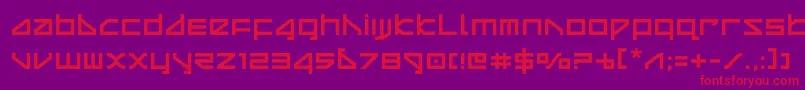 deltaray Font – Red Fonts on Purple Background