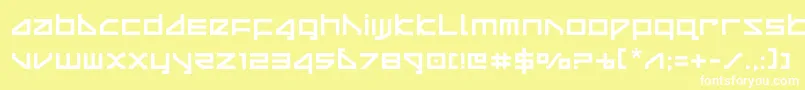 deltaray-fontti – valkoiset fontit keltaisella taustalla