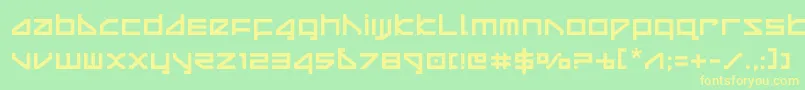 deltaray-fontti – keltaiset fontit vihreällä taustalla