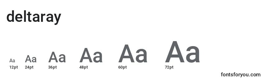 Размеры шрифта Deltaray (124858)