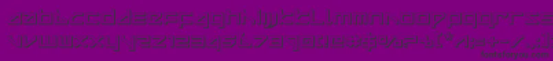 フォントdeltaray3d – 紫の背景に黒い文字