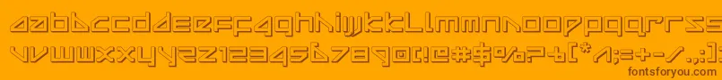 Police deltaray3d – polices brunes sur fond orange