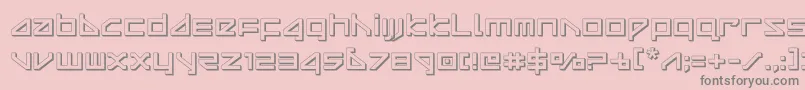deltaray3d Font – Gray Fonts on Pink Background