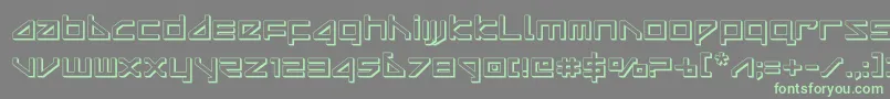 deltaray3d Font – Green Fonts on Gray Background