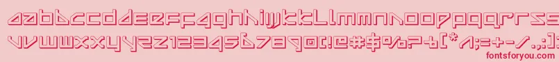 deltaray3d Font – Red Fonts on Pink Background