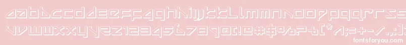 deltaray3d Font – White Fonts on Pink Background