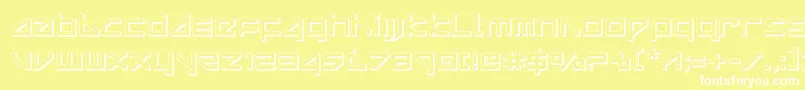 deltaray3d Font – White Fonts on Yellow Background