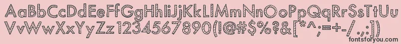 Mixstriped Font – Black Fonts on Pink Background