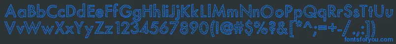 Mixstriped Font – Blue Fonts on Black Background