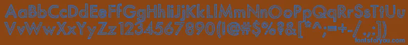 Mixstriped Font – Blue Fonts on Brown Background