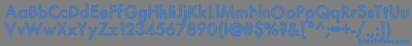 Mixstriped Font – Blue Fonts on Gray Background