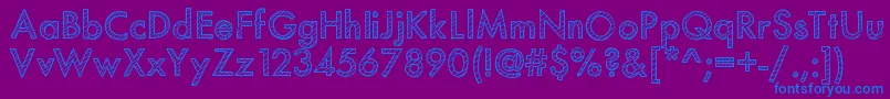 Mixstriped Font – Blue Fonts on Purple Background